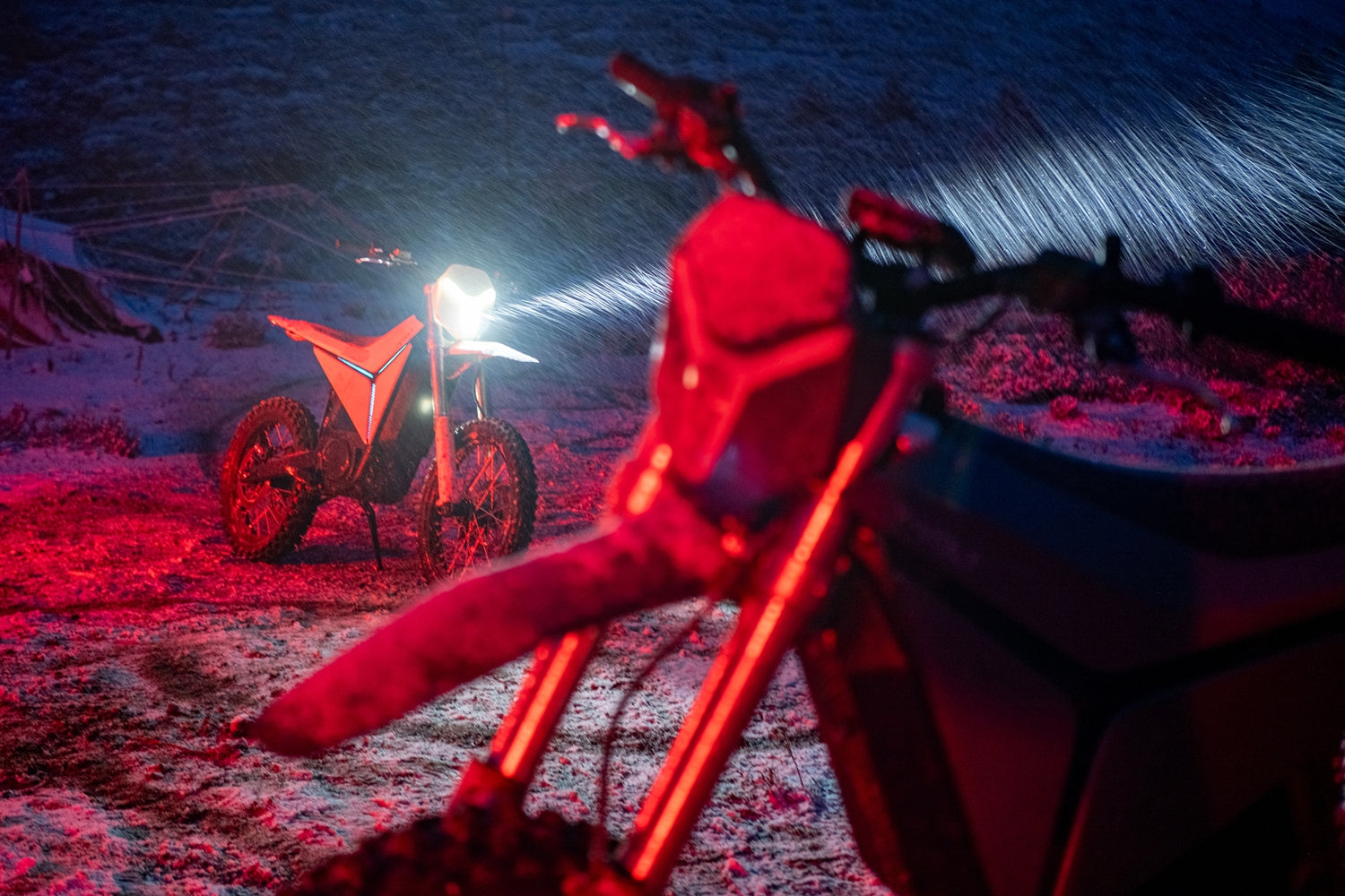 Surge V at night with ambient lights